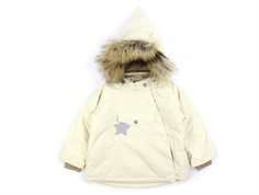 Mini A Ture angora cream winter jacket Wang Fur
